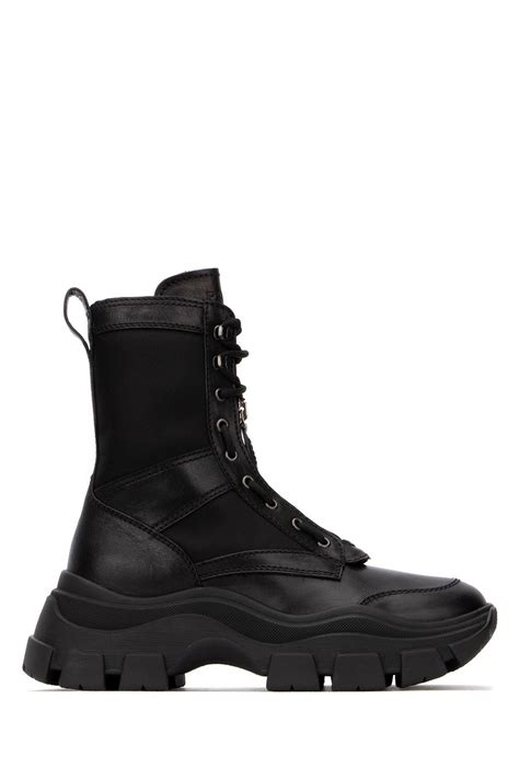 prada boots beige|prada black chunky combat boots.